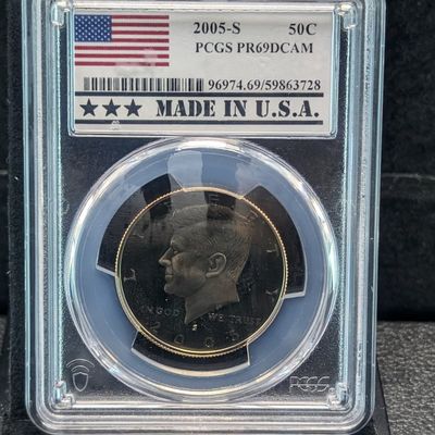 Sale Photo Thumbnail #273: 2005-S Kennedy Half Dollar PCGS PR69DCAM
