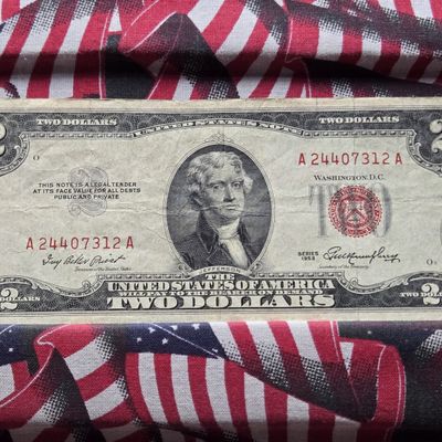 Sale Photo Thumbnail #112: 1953 Series U.S. $2 Red Seal Note