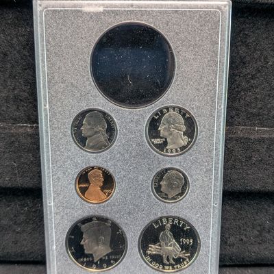 Partial 1995-S U.S. Prestige Set, Missing Commemorative Silver Dollar, No Box