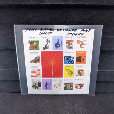 Sale Photo Thumbnail #391: 2007 Eames Designer Mint Sheet Of Stamps, Mint Original Gum, Never Hinged
