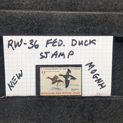 Sale Photo Thumbnail #411: 1969 Dept. Of The Interior Duck Stamp, RW-36, New, Mint Original Gum, Never Hinged