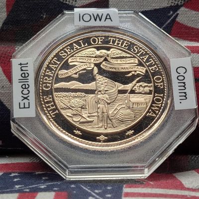 Sale Photo Thumbnail #278: Seal of the State of IOWA Proof Like Commemorative Token