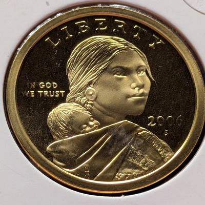2006-S Proof Sacagawea Dollar with Eagle in Flight Reverse
