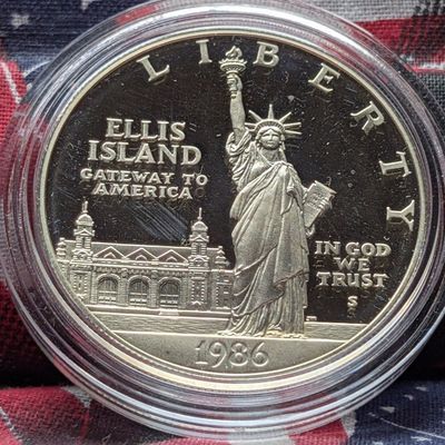 Sale Photo Thumbnail #195: 1986-S Proof Statue of Liberty Commemorative 90% Silver Dollar, 26.73 Grams