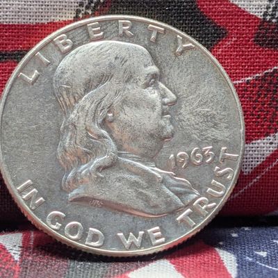Sale Photo Thumbnail #212: 1963-D Franklin 90% Silver Half Dollar