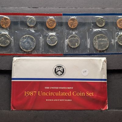 Sale Photo Thumbnail #116: 1987-P & D U.S. UNC. Mint Sets in OGP w/ COA