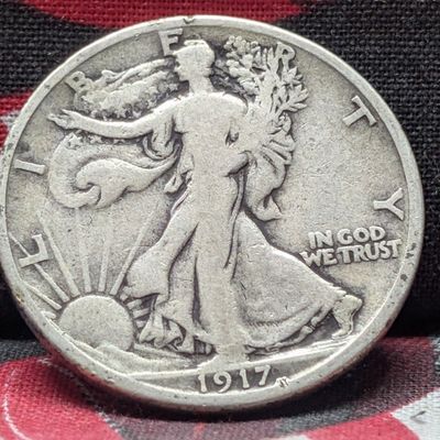 Sale Photo Thumbnail #219: 1917 Walking Liberty 90% Silver Half Dollar