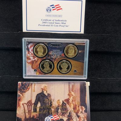 2008-S U.S. Mint Presidential Dollar Proof Set In OGP With COA