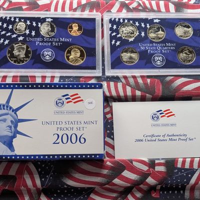 Sale Photo Thumbnail #207: 2006-S U.S. Mint PROOF Set with State Quarters and Sacagawea Dollar in OGP w/ COA