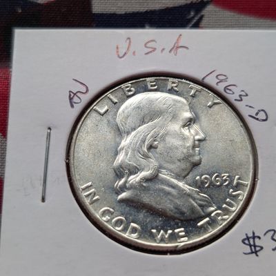1963-D Franklin 90% Silver Half Dollar