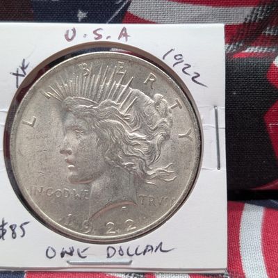 1922 Peace 90% Silver Dollar