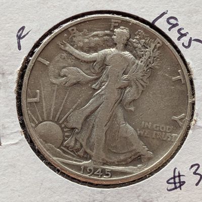 1945 Walking Liberty 90% Silver Half Dollar - WWII Era!