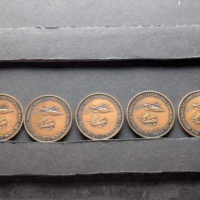 Sale Photo Thumbnail #247: (5) 1970 Canada National Air Show Bronze Commemorative Medallions