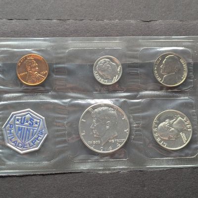 Sale Photo Thumbnail #368: 1964 U.S. Proof Set w/ No Envelope - Includes (3) 90% Silver Coins