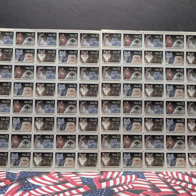 Sale Photo Thumbnail #311: (2) Sheets of 40 Domestic Cats 22 Cent Stamps, $17.60 Face Value
