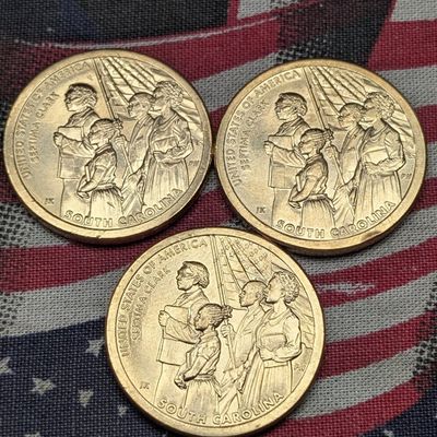 Sale Photo Thumbnail #296: (3) 2020-D Uncirculated South Carolina Innovation Dollars, Septima Clark