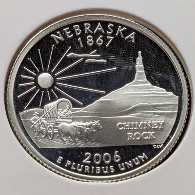 Sale Photo Thumbnail #188: 2006-S 90% Silver Proof State Quarter, Nebraska