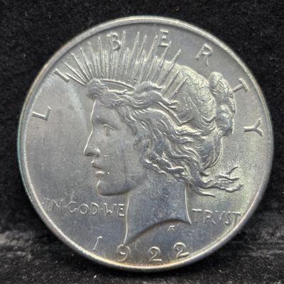 Sale Photo Thumbnail #269: 1922 Peace 90% Silver Dollar, (UNC-Roaring 20's) 104 Years Old!