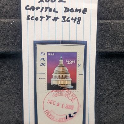Sale Photo Thumbnail #385: 2002 Capitol Dome Stamp, Scott # 3648, Used