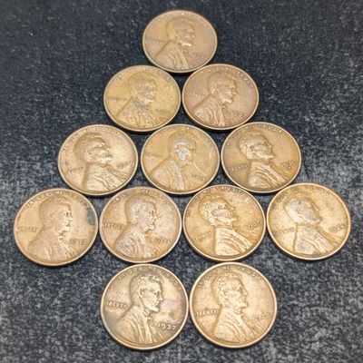 Sale Photo Thumbnail #138: 1911, 1917, 1924, 1928, 1929, 1930-D, 1931, 1934, 1937, 1937-D, 1939 and 1939-S Lincoln Wheat Cents