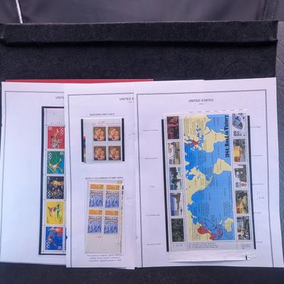 Sale Photo Thumbnail #401: (6) Assorted U.S. Plate Block Of Stamps, All Mint Original Gum, Never Hinged