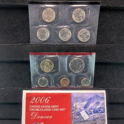 Sale Photo Thumbnail #349: 2006-D Only U.S. Mint Uncirculated Coin Set with State Quarters and Sacagawea Dollar In OGP