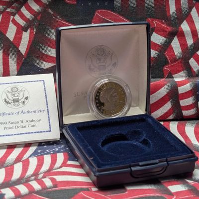 Sale Photo Thumbnail #312: 1999-P Susan B. Anthony Proof Dollar in OGP w/ COA