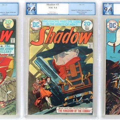 Sale Photo Thumbnail #437: DC SHADOW COMIC ISSUES #2-4 PGX 9.4 WHITE PAGES