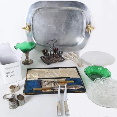 Sale Photo Thumbnail #201: VINTAGE TABLEWARE SPOONS BOWLS CUPS PLATES ETC