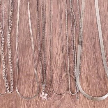 Sale Photo Thumbnail #370: ASSORTED STERLING SILVER LADIES NECKLACES (22)