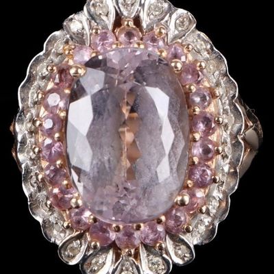 Sale Photo Thumbnail #313: 7.5CT ROSE DE FRANCE AMETHYST 14K YELLOW GOLD RING