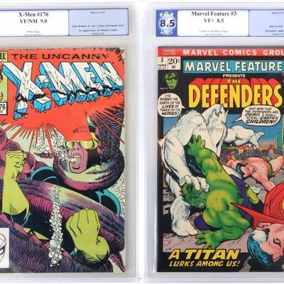 Sale Photo Thumbnail #134: MARVEL FEATURE #3 & UNCANNY X-MEN #176 PGX 8.5 & 9