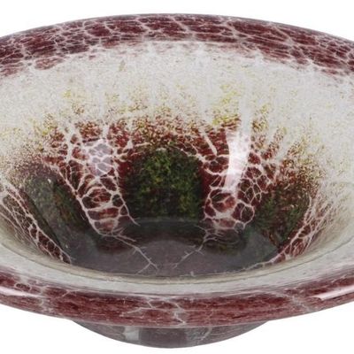 Sale Photo Thumbnail #131: ANTIQUE ART DECO IKORA WMF GLASS CENTERPIECE BOWL