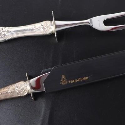 Sale Photo Thumbnail #232: FRANCIS I REED & BARTON 0.925 SILVER CARVING SET
