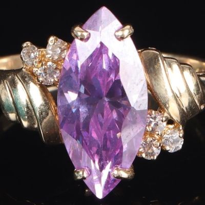 Sale Photo Thumbnail #215: 10K YELLOW GOLD LADIES RING W/ COLORED STONES