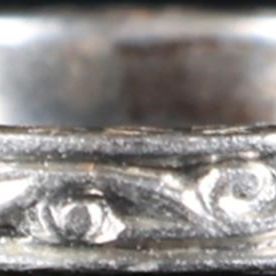 Sale Photo Thumbnail #389: PLATINIUM BEAUTIFULLY CARVED DESIGN LADIES RING