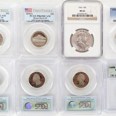 Sale Photo Thumbnail #38: ASSORTED HIGH GRADE PCGS/NGC U.S. COINAGE - (8)