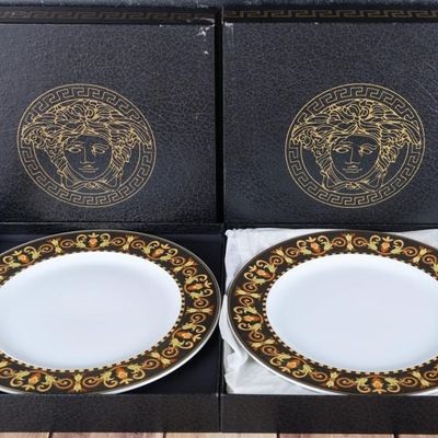 Sale Photo Thumbnail #413: VERSACE ROSENTHAL BAROCCO CHINA SALAD PLATES (2)