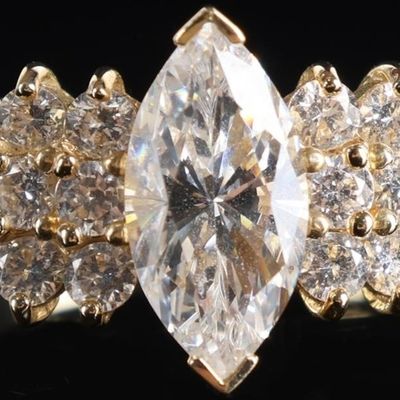 Sale Photo Thumbnail #107: 14K YELLOW GOLD BOLD COCKTAIL LADIES RING