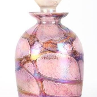 Sale Photo Thumbnail #276: IRIDESCENT CRYSTAL DECANTER W/ POINTED STOPPER