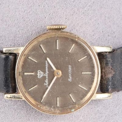 Sale Photo Thumbnail #382: 14K JULES JURGENSEN LADIES SELF WINDING WATCH
