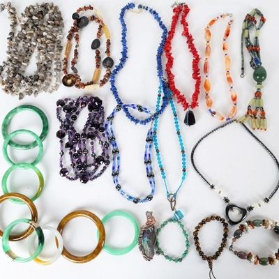 Sale Photo Thumbnail #212: LADIES NECKLACES & BRACELETS JADE TIGERS EYE (21)