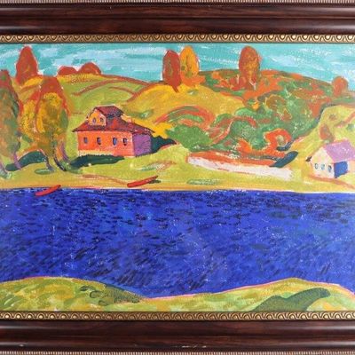 Sale Photo Thumbnail #98: AT HOME BY THE COAST YURI MATUSHESVSKI PAINTING