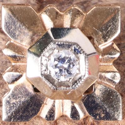 Sale Photo Thumbnail #46: VINTAGE STYLE 14K  & DIAMOND STAR FLOWER PENDANT