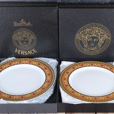 Sale Photo Thumbnail #414: VERSACE ROSENTHAL BAROCCO CHINA SALAD PLATES (2)