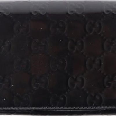 Sale Photo Thumbnail #343: GUCCI BLACK GUCCISSIMA EMBOSSED MONO LONG WALLET