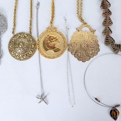 Sale Photo Thumbnail #211: UNIQUE LARGE ORNATE & STRANGE LADIES JEWELRY (8)