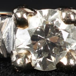 Sale Photo Thumbnail #31: PETITE 14K YELLOW/WHITE GOLD LADIES RING W/ DIAS