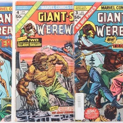 Sale Photo Thumbnail #322: GIANT-SIZE CREATURES & WEREWOLF #1, 3, & 4