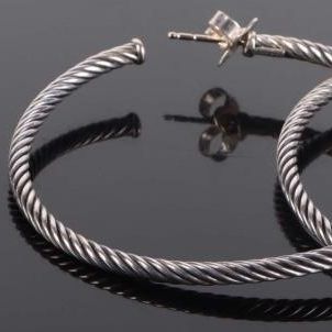 Sale Photo Thumbnail #53: DAVID YURMAN TWISTED ROPE STERLING EARRINGS